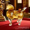 Botella de vino de vidrio de borosilicato alto, botella de whisky con forma de caballo, botella de vino de vidrio creativa de alta gama con forma de animal del zodiaco