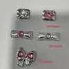 Estrella plateada lazo diamante AB accesorios de joyería DIY funda de resina para teléfono, materiales de decoración para agujeros de zapatos