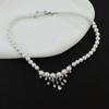 Colar de Pérolas com Franjas Gotas d'Água Exquisito da Moda Feminino Leve Luxo Nicho Alta Qualidade Novo Estilo Corrente de Clavícula Corrente de Colar Elegante Tendência