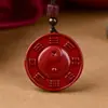Coleção de Pingentes Naturais de Cinábrio e Areia Roxo-Dourada, Colares de Casal do Ano Zodiacal, Atacado e Dropshipping de Joias e Presentes de Feira Livre