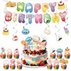 Bestseller transfronterizo: Mantel desechable temático de squishy, bollos, gelatina, fondo de decoración de fiesta de cumpleaños para niños