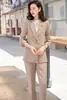 Atacado de fábrica blazer acinturado de abotoamento duplo Damasco terno de trabalho feminino terno de alta qualidade estilo deusa temperamento
