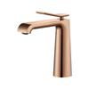 Grifo Negro para Lavabo, Grifo de Lavabo Totalmente de Cobre, Grifo Monomando Caliente y Frío para Encimera de Lavabo de Baño
