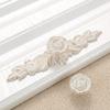 Manija Blanca Marfil Estilo Europeo Manija de Puerta de Armario Moderna Simple Manija Pequeña de Herrajes de Rosa para Cajón y Puerta de Gabinete