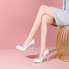Zapatos de Tacón Alto Negros Impermeables Sexys y Elegantes para Mujer con Pedrería en Forma de V, Punta Fina, Tacón Delgado y Zapatos de Una Sola Pieza Cómodos