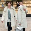 Novo Casaco de Algodão com Capuz Feminino de Inverno 2026, Jaqueta Longa Quente de Algodão Fashion e Versátil, Roupa de Exterior Estilo Coreano Transfronteiriça