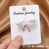 Broche Irregular de Laço para Mulheres, Alfinete de Nicho de Alta Qualidade, Corsage Exquisito e Sofisticado, Fivela Anti-Exposição para Roupas