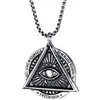 Estilo europeo y americano, asimétrico, oscuro, collar de acero inoxidable tipo 'ojo de diablo', unisex, accesorio de hip-hop, joyería genial y atrevida