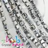 4/6/8 contas quadradas chapeamento de cor DIY jóias artesanais frisado pulseira cabeça corda fazendo cristal de vidro contas soltas atacado