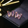 Pendientes de Mariposa de Cristal de Ensueño Super Hada Lujo Accesible Pendientes de Aguja de Plata S925 de Gama Alta Moda Exquisita Pendientes Versátiles para Mujer