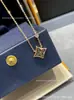 Nuevo Collar con Monograma V-Gold en Forma de Flor Puntiaguda, Gruesamente Chapado en Oro Rosa de 18 Quilates, Cadena para Clavícula, Transmisión en Vivo, Dropshipping, Producto de Nicho
