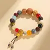 Pulsera de Cuentas de Oración de Múltiples Gemas de Estilo Chino de 18 Cuentas, Similar al Estilo Lingshiyin, Joyería
