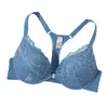Sujetador push-up estilo T-back con cierre frontal Zeriluna, suave y cómodo de llevar, encaje elegante, disponible en varios colores