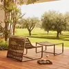 Cadeira Casual de Corda de Designer para Exterior Mesa de Café Sofá Pátio Varanda Cadeira de Rattan Individual Hotel Jardim Exterior Terraço