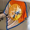 Bufanda decorativa profesional con estampado de primavera y otoño de estilo coreano para mujer, bufanda cuadrada pequeña de 70 cm, bufanda de vacaciones, bufanda de seda sintética, protección para el cuello y protección solar.