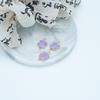 Colgante de aleación de aceite con forma de flor de cinco pétalos, hecho a mano, para pendientes, pulseras y collares, con forma de trébol de cuatro hojas y mariposa, pequeño colgante.
