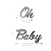 Transfronterizo Nuevo Ohbaby Letras de Fieltro Luna Llena Accesorios para Fotos Decoración de Pared de Dormitorio Pegatinas de Pared Banner de Tela No Tejida