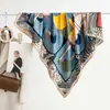 Moda Outono e Inverno Novo Lenço Quadrado Grande de Seda e Lã Dupla Face Cor Diferente Lenço de Seda e Lã 105 Xale Quente Versátil