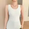 Suéter de punto de cachemira con cuello en U, camisola para mujer, nuevo para Otoño e Invierno 2026, top acanalado sin mangas ajustado