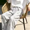 Liquidación de Pantalones Largos de Primavera y Verano, Pantalones de Caminar Populares y Modernos, Pantalones de Dormir, Frescos Pantalones de Casa de Algodón Burbuja