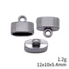 12X10X5.4Mm 1.2g Multicor Venda Quente Transfronteiriça Materiais para Acessórios Conector de Ponta de Cordão de Couro