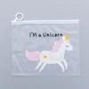 Anillo de portalápices simple creativo bolsa de archivo de unicornio suministros de estudiante translúcidos bolsa de almacenamiento linda fabricantes al por mayor