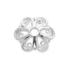 Prata Esterlina S925 8mm Porta-Contas Liso Prata em Formato de Flor Espaçador Fino de Contas de Cristal Acessórios Espaçadores para Pulseira de Pérolas Feita à Mão DIY