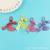 Llavero Colgante de Campana Creativa en Forma de Corazón para Coche, Accesorio de Cadena Acrílica Fresco y Colorido, Decoración para Bolso de Pareja