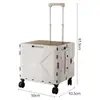 Caja de Almacenamiento de Gran Capacidad para Autocaravana Exterior Campo Puerta Doble Plegable Móvil Carro de Comedor Campo Carrito Portátil