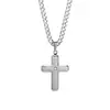 Joyas Lele Venta Caliente Europea y Americana Colgante de Cruz Collar de Acero Inoxidable para Hombre Versátil de Nicho Accesorios para el Cuello de Moda de Alta Gama