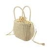 2022 Novo estilo ins moda simples pequena bolsa de tambor barriga bolsa de palha artesanal estilo pastoral bolsa de senhora fofa