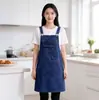Atacado de aventais de cozinha resistentes a óleo e manchas para uso doméstico, com impressão de logotipo disponível; também adequado para cafeterias e padarias como aventais de trabalho