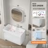 Baño Tamaño Pequeño Gabinete de Baño Balcón Cerámica Lavabo Todo en Uno Espacio Aluminio Espacial Mesa de Lavado Espacio Pequeño Mini Mesa de Lavado