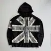 Sudadera con capucha de punto INS transfronteriza de otoño, sudadera con capucha holgada estampada, chaqueta retro punk, moda callejera personalizada, top