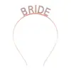 Faixa de cabelo com strass "bride to be" para noiva, acessório de cabelo de metal ferro para decoração de festa de casamento