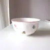 Exportar Estilo Pequeno Fresco Similar ao Mason, Prato de Peixe Cerâmico com Flores Pequenas, Prato Grande, Cesta Pequena de Flores para Desktop, Tigela Lateral de 6 polegadas para Uso Doméstico