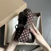 Zapatos Mary Jane dulces de lunares estilo francés para mujer, nuevo modelo 2026, tacón grueso, suela plana, correa única con lazo, zapatos de moda