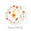 Set de Vajilla para Fiesta Temática de Girasol de Acción de Gracias, Mantel de Flores Silvestres Vintage de Otoño, Servilletas de Papel, Accesorios de Decoración de Cumpleaños