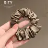 Serie de Color Sólido Clásico Scrunchies de Satín para Niñas, Súper Versátiles para el Día a Día, para Coletas Altas, Peinados de Chongo, Simples, Alta Elasticidad