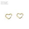 Pendientes de moda estilo europeo y americano, pendientes de acero inoxidable, pendientes de acero de titanio, pendientes de estrella de cinco puntas en forma de corazón de oro de 18 quilates, joyería