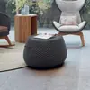 Sofá de teca de alta qualidade para exterior, combinação de sofá de cadeira de vime para pátio, cadeira de balanço de vime individual para varanda de jardim de vila de lazer