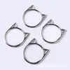 Fivela de Cinto de Metal em Formato de Coração de Pêssego com Orelhas de Gato e Argola D Fivelas Jóias para Coleira Acessórios de Lingerie Componentes