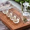 Taza de Té de Vidrio Transparente para el Hogar, Taza de Té Pequeña Cuadrada, Taza de Té de Vidrio de Borosilicato Alto, Taza Pequeña de Degustación para Juego de Té Kung Fu