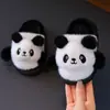 Pantuflas de algodón para niños con diseño de panda, unisex, para uso en interiores y en casa, nuevo estilo 2026, de felpa, otoño/invierno, diseño de caricatura lindo