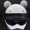 Decoración para Casco Orejas de Conejo Redondas 1 Par de Lindas Decoraciones para Casco Orejas de Gato Caballero Motocicleta Accesorios para Motocicleta