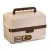 Caja de Almacenamiento de Contraseñas con Cerradura, Pequeña Caja de Almacenamiento Portátil Multifuncional a Prueba de Polvo para el Hogar, Dormitorio, Documentos y Materiales