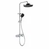 Set de Cabezal de Ducha Multifuncional de Cuerpo de Cobre de Alta Pureza para Uso Doméstico con Cabezal Superior Grande, Cabezal de Ducha de Mano, Plataforma de Almacenamiento, Accesorio de Ducha