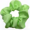 Scrunchies de Tamaño Mediano en Stock al por Mayor del Fabricante, Estilo Ins, Color Sólido Fresco de Satén, Gomas para el Cabello Deportivas para Mujer