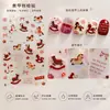 Pegatinas de transferencia para decoración de uñas, pegatinas de cristal, etiquetas de cristal ultra delgadas de alta definición, pegatinas de transferencia para uñas portátiles, pegatinas transparentes lindas para agendas