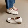 Sapatos Mary Jane Franceses Delicados para Mulheres, Confortáveis, Aumentadores de Altura, Tira com Laço Versátil, Sapatilhas Casuais Estilo Ballet